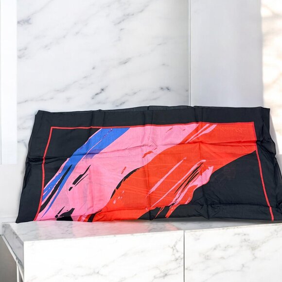 Avon NEW Vintage 100% Silk Scarf 90s Billy Dee Williams Undeniable Design 33X33 - Picture 4 of 15